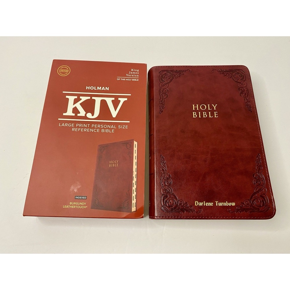 KJV Large Print Personal Size‎ Reference Bible Burgundy PERSONALIZED